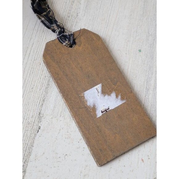 Winter Snowman snow pine tree plaid ornament decor - Picture 4 of 4